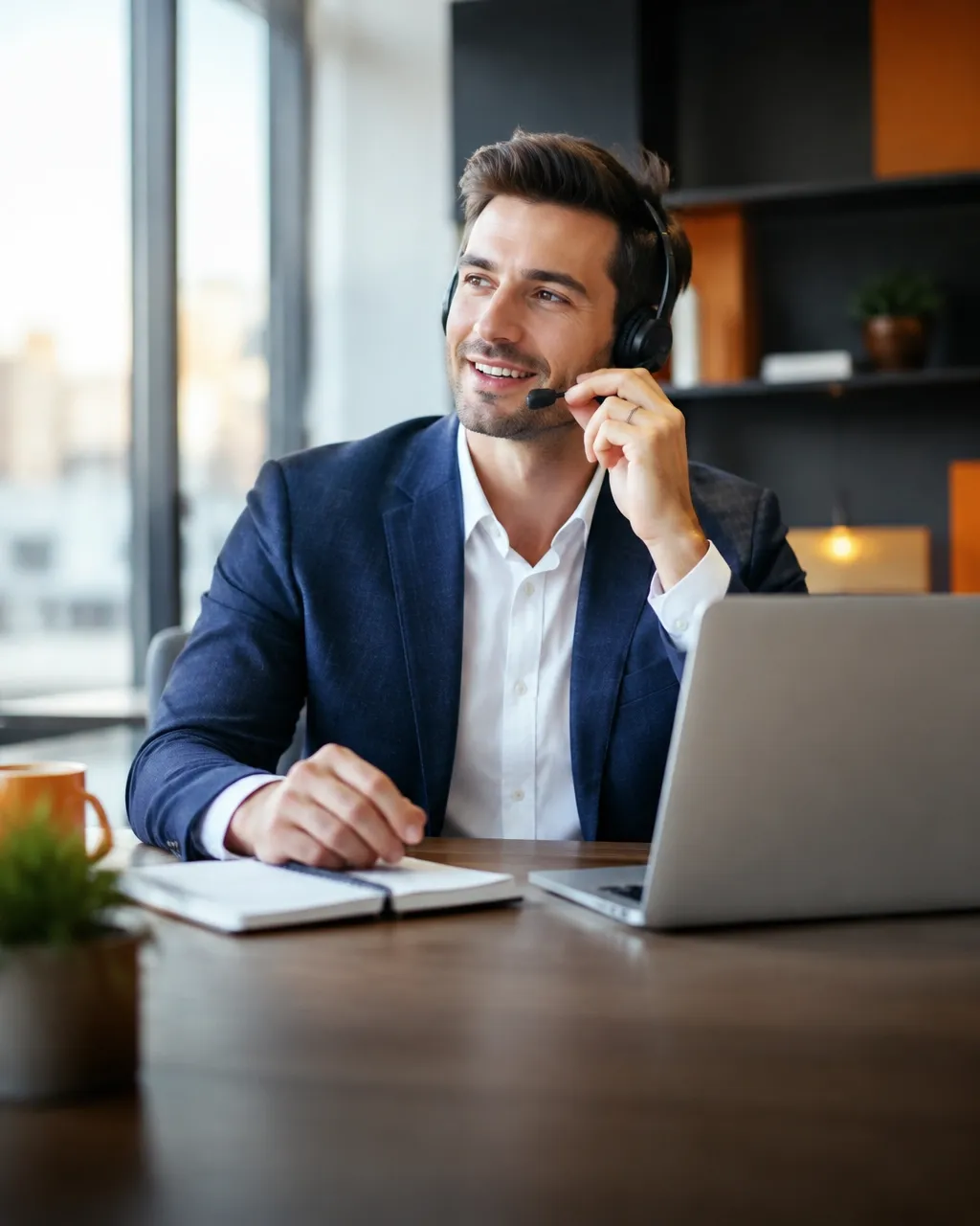 B2B sales professional making a call